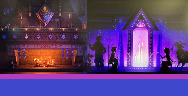 Deux vidéos du bûcher de Noël du château d’Arendelle sur Disney+ pour les fêtes