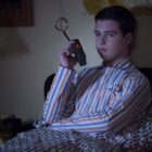 “A Tornado, a 10-Hour Flight and a Darn Fine Ring” – Sheldon and Mary head to Germany while the rest of the Cooper family braves a tornado that is heading straight for Medford, on part two of the sixth season finale of YOUNG SHELDON, Thursday, May 18 (8:31-9:01 PM, ET/PT) on the CBS Television Network, and available to stream live and on demand on Paramount+*.  Pictured (L-R): Iain Armitage as Sheldon Cooper.  Photo: Sonja Flemming/CBS ©2023 CBS Broadcasting, Inc. All Rights Reserved.