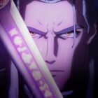 A close up shot of Geralt unsheathing his sword in The Witcher: Sirens of the Deep