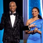 Kevin Frazier and Nischelle Turner at 49th Daytime Emmy Awards