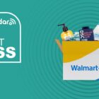Walmart Plus logo on a green background