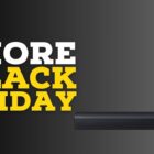 SAMSUNG HW-C450 soundbar next to 