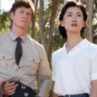 Anders Holm and Mari Yamamoto in Monarch: Legacy of Monsters, the new Godzilla spinoff TV drama series on Apple TV+