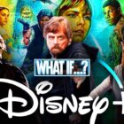 Luke Skywalker, Anakin Skywalker, Rey Skywalker, Disney Plus and What If logos