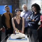 Todd Lasance, Sean Sagar, Mavournee Hazel, William McInnes, Olivia Swann, and Tuuli Narkle in 
