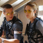 Brad Pitt and Angelina Jolie in a scene from Mr. & Mrs. Smith