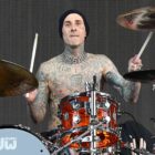 Travis Barker posts video drumming in hospital after son is born