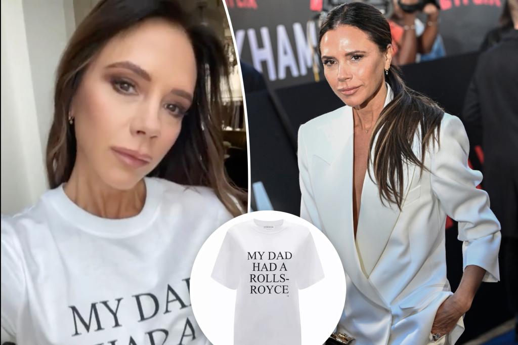 Victoria Beckham se moque d’elle-même après le documentaire Netflix avec un T-shirt “Rolls-Royce”