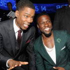 Actors/comedians Chris Rock and Kevin Hart attend the BET AWARDS