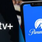 Apple TV Plus and Paramount Plus logos side by side
