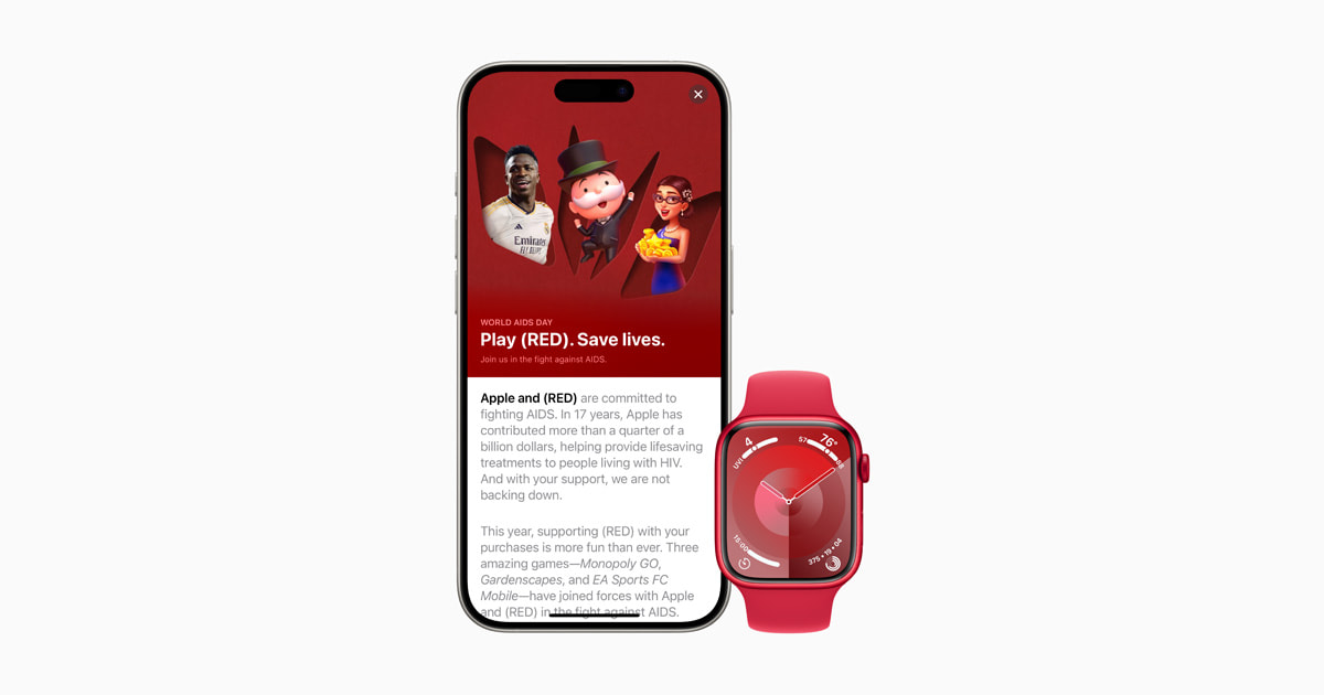 Apple célèbre la Journée mondiale de lutte contre le SIDA avec (RED)