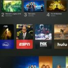 Apple TV app, with a sidebar showing Channels & Apps, plus the same filtering options on the main screen
