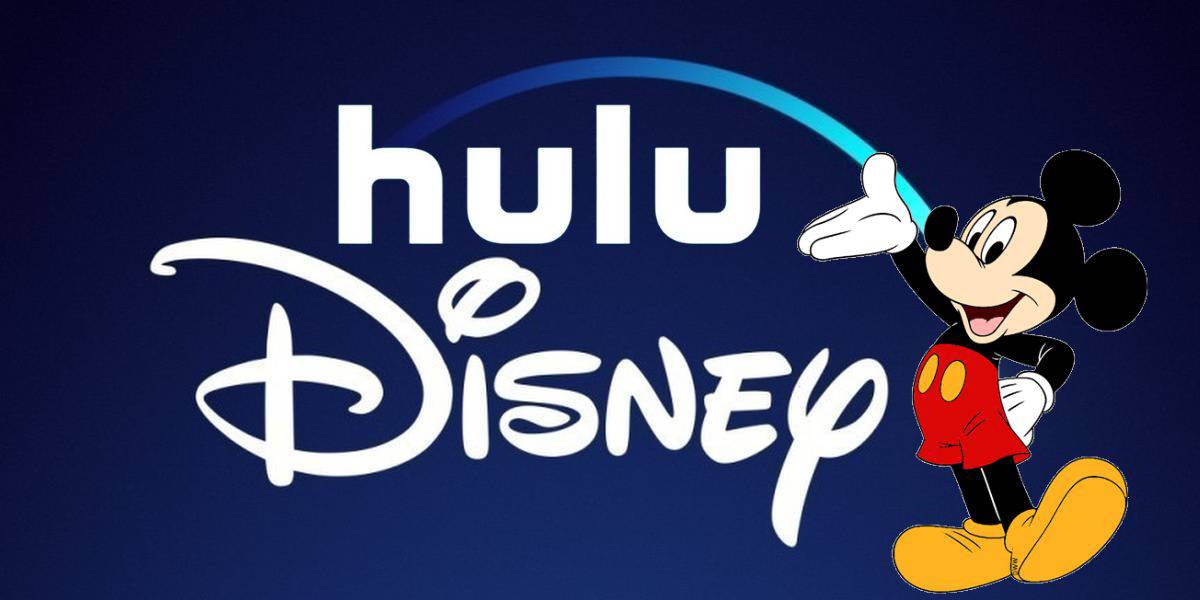 Logos de Disney+ et Hulu avec Mickey Mouse souriant