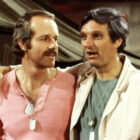 Mike Farrell and Alan Alda on MASH