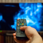 remote pointing at tv