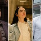 Fall movie preview 2023: Leonardo DiCaprio in "Killers of the Flower Moon," Emma Stone in "Poor Things," and Jeffrey Wright in "American Fiction."
