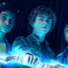 Aryan Simhadri as Grover, Walker Scobell as Percy Jackson, Leah Sava Jeffries as Annabeth in Disney+