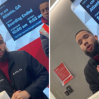 a collage of a man in a black jacket