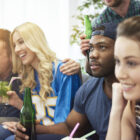 sports fans watching