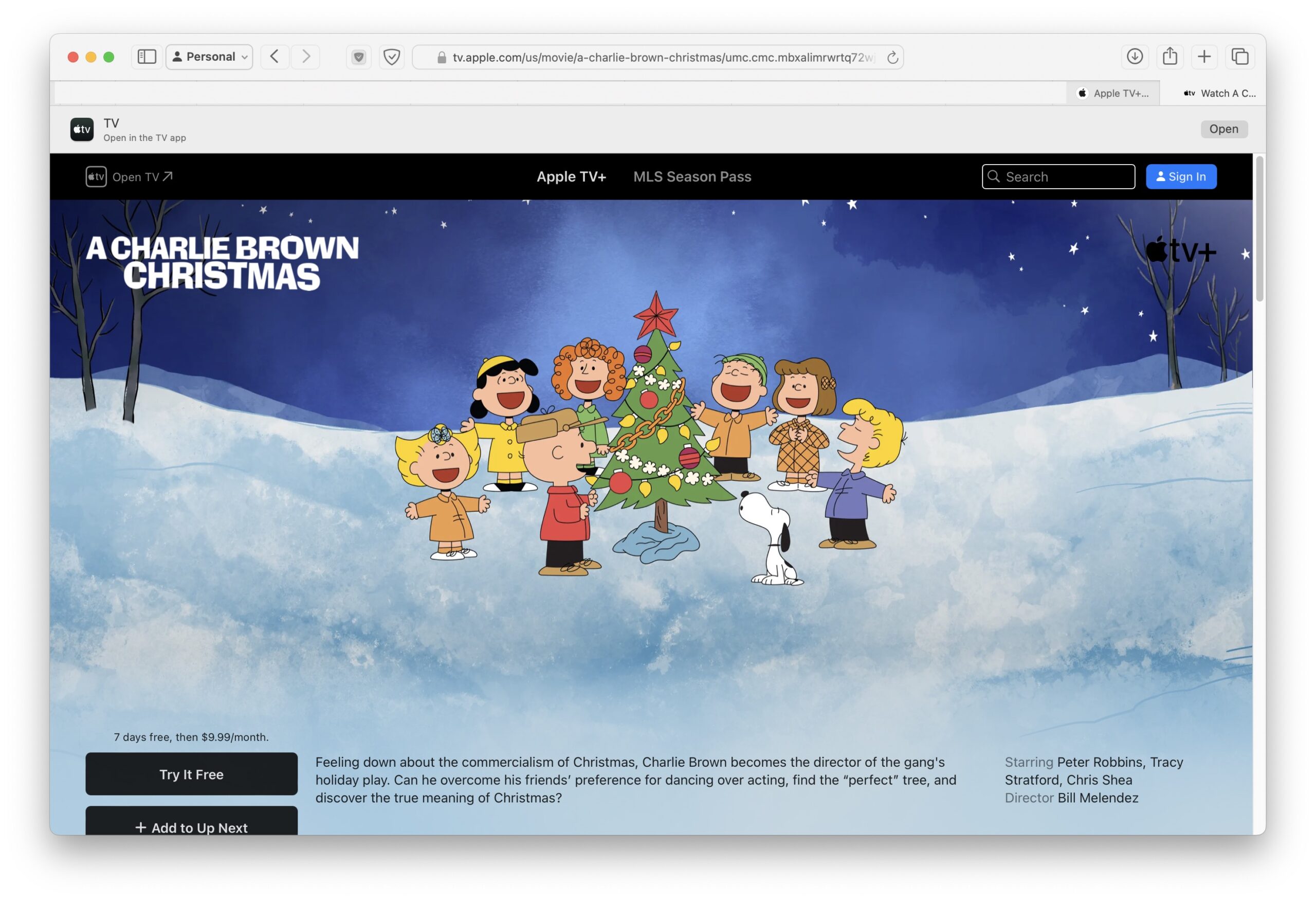 Regardez “Charlie Brown Christmas” gratuitement avec Apple TV+