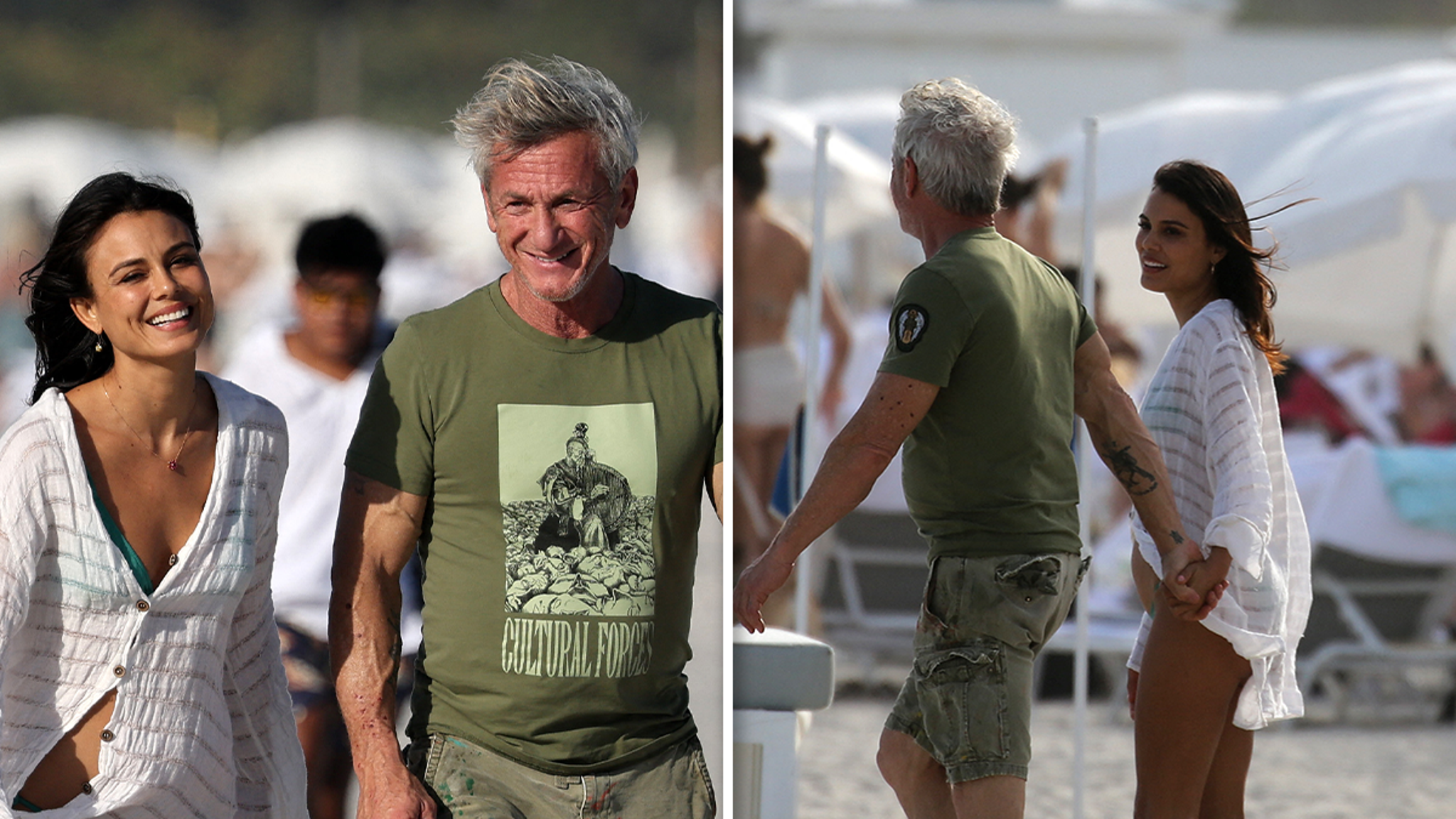 Sean Penn affiche des gestes d’affection avec l’actrice Nathalie Kelley à Miami