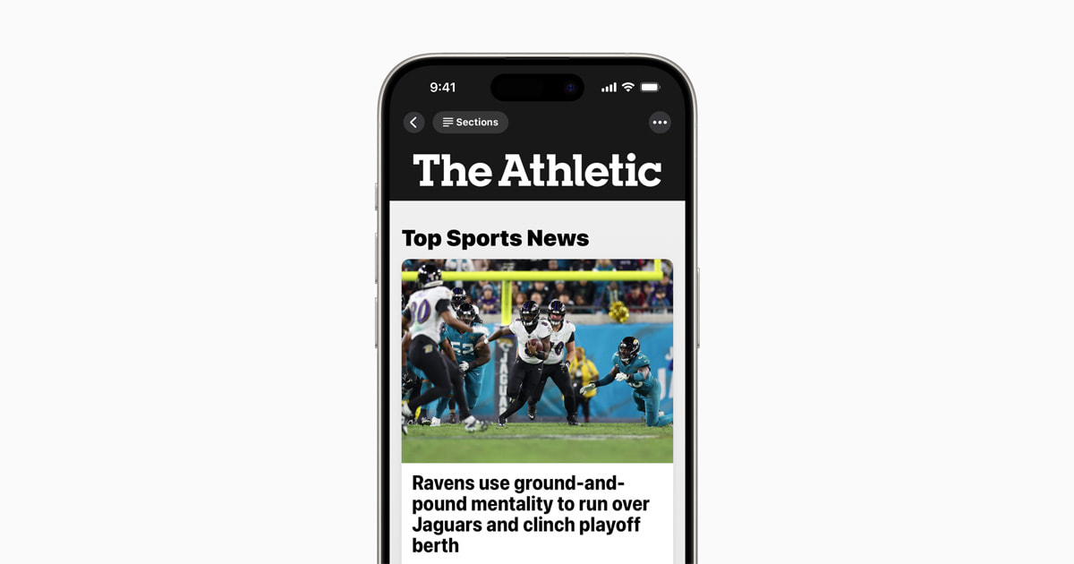 The Athletic rejoint Apple News+