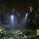 Episode 8. Ren Watabe, Kiersey Clemons, Joe Tippett and Anna Sawai in Monarch: Legacy of Monsters
