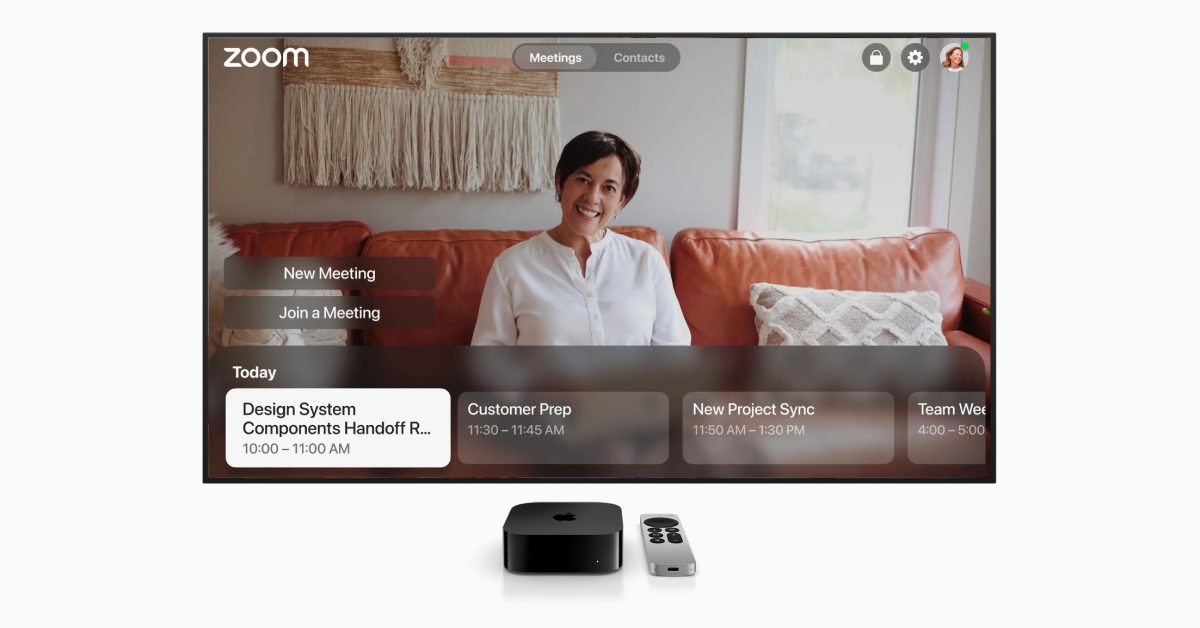 Zoom disponible sur Apple TV: videoconférence facilitée