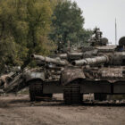 Ukrainians Scrapping Russian T-90 Tanks
