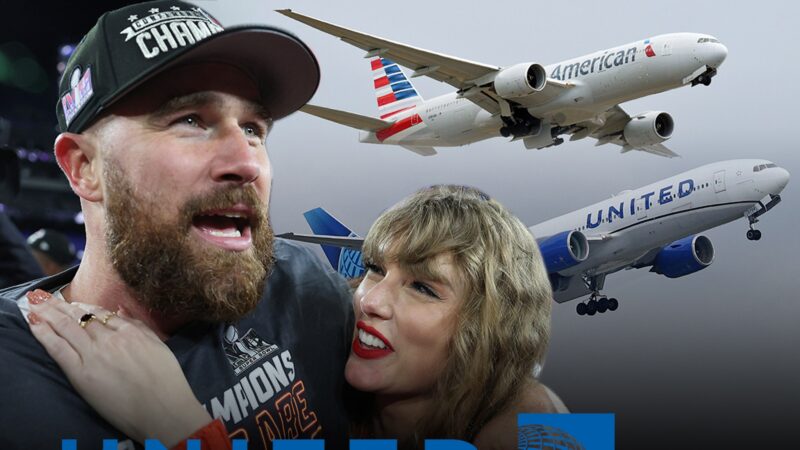 Vols spéciaux Super Bowl avec Taylor Swift et Travis Kelce