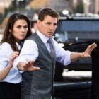 Hayley Atwell and Tom Cruise in "Mission: Impossible — Dead Reckoning, Part One."