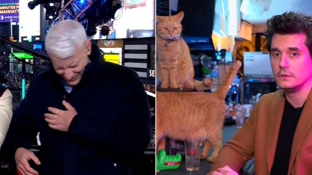 Anderson Cooper explose de rire devant John Mayer dans un bar à chats lors de l’émission du Nouvel An de CNN (VIDÉO)