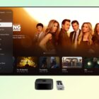 Apple TV app on Apple TV set-top box showing new sidebar