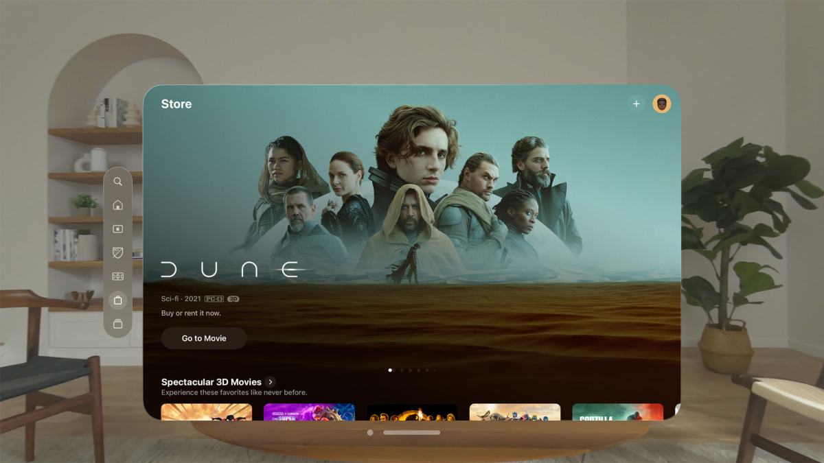 Apple Vision Pro : lancement avec 150 films 3D, séries immersives et plus
