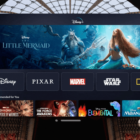 A preview of the Disney Plus menu shown on the Apple Vision Pro