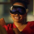 Apple Vision Pro on a person