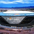 Allegiant Stadium in Las Vegas, the home of Super Bowl 2024.