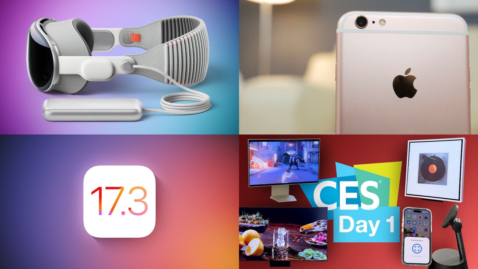 Date de sortie d’Apple Vision Pro, iOS 17.3 à venir, Retour sur le CES 2024