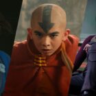 An image collage showing the main characters in the Fallout TV show, Netflix