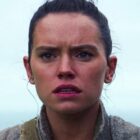 Daisy Ridley looking distressed as Rey Skywalker