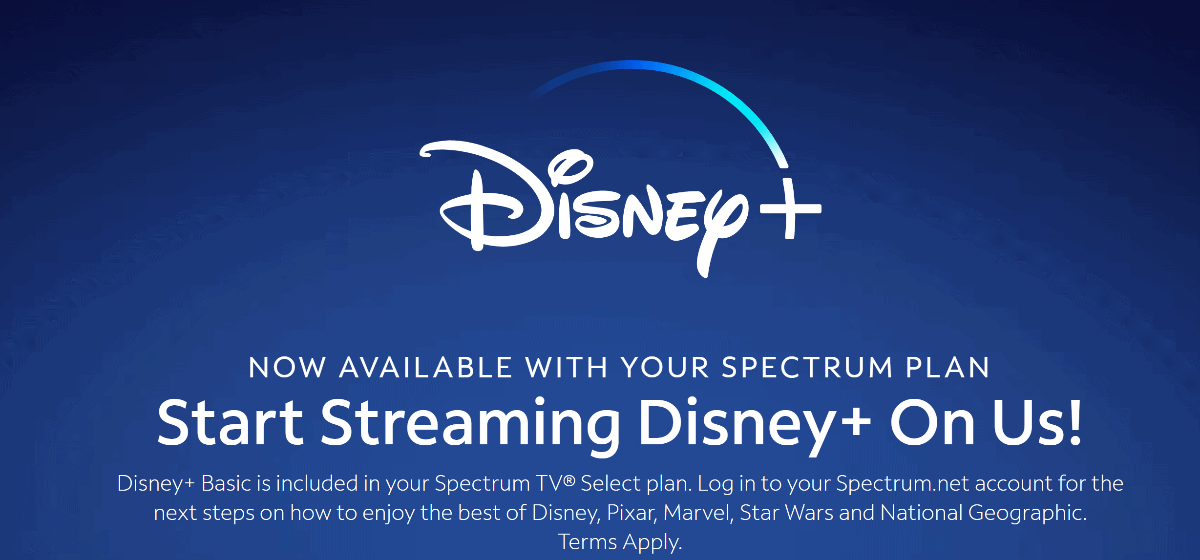 Disney+ maintenant disponible pour les clients de Spectrum TV Select chez Charter sans frais supplémentaires