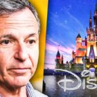 Walt Disney Company CEO Bob Iger looking at Disney Brand Image with Castle and Logo