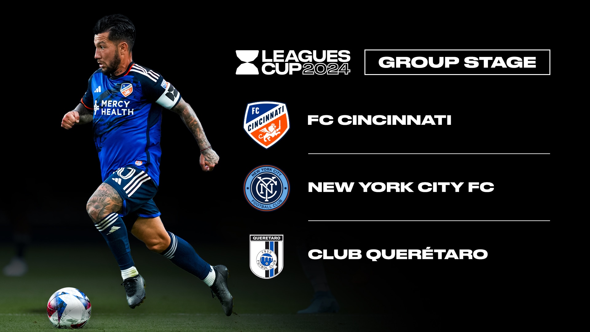 FC Cincinnati affronte New York City FC et Club Querétaro dans la phase de groupes de la Leagues Cup 2024