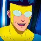 Mark Grayson smiling as Invincible superhero
