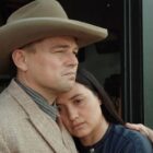 Leonardo DiCaprio and Lily Gladstone in Killers of the Flower Moon