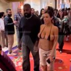 Kanye's Wife Bianca's Breasts On Display in Bikini for Vegas Birthday Trip