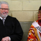 John Larroquette as Dan Fielding, Marsha Warfield as Roz Russell in 