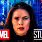 Hayley Atwell as Captain Carter, Marvel Studios logo