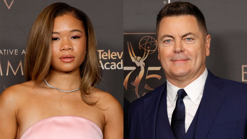 Nick Offerman et Storm Reid en couverture du Hollywood Reporter