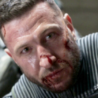 Master Chief (Pablo Schreiber) attempts to protect Makee (Charlie Murphy) from the UNSC in Halo Season 1 Episode 8 “Allegiance” (2022), Paramount Plus